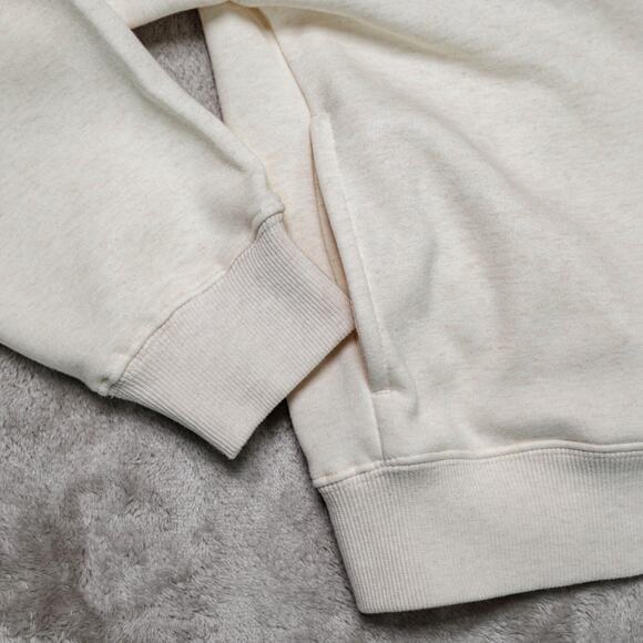 Fabletics Cozy Fleece 1/2 Zip Oatmeal Heather Mock Neck Sweatshirt Size XL NEW - Picture 13 of 13